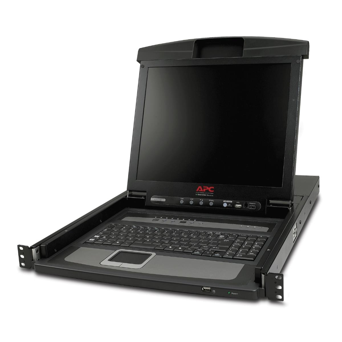 APC Rack LCD Console 17in with Integrated 8 Port Analog KVM Switch