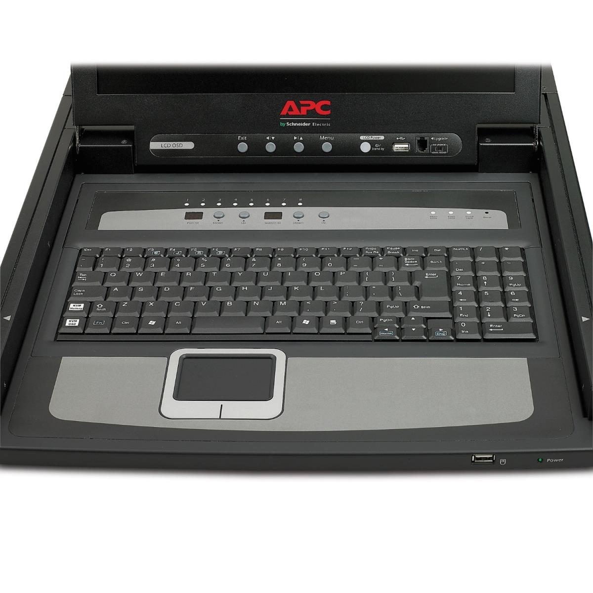 APC Rack LCD Console 17in with Integrated 8 Port Analog KVM Switch