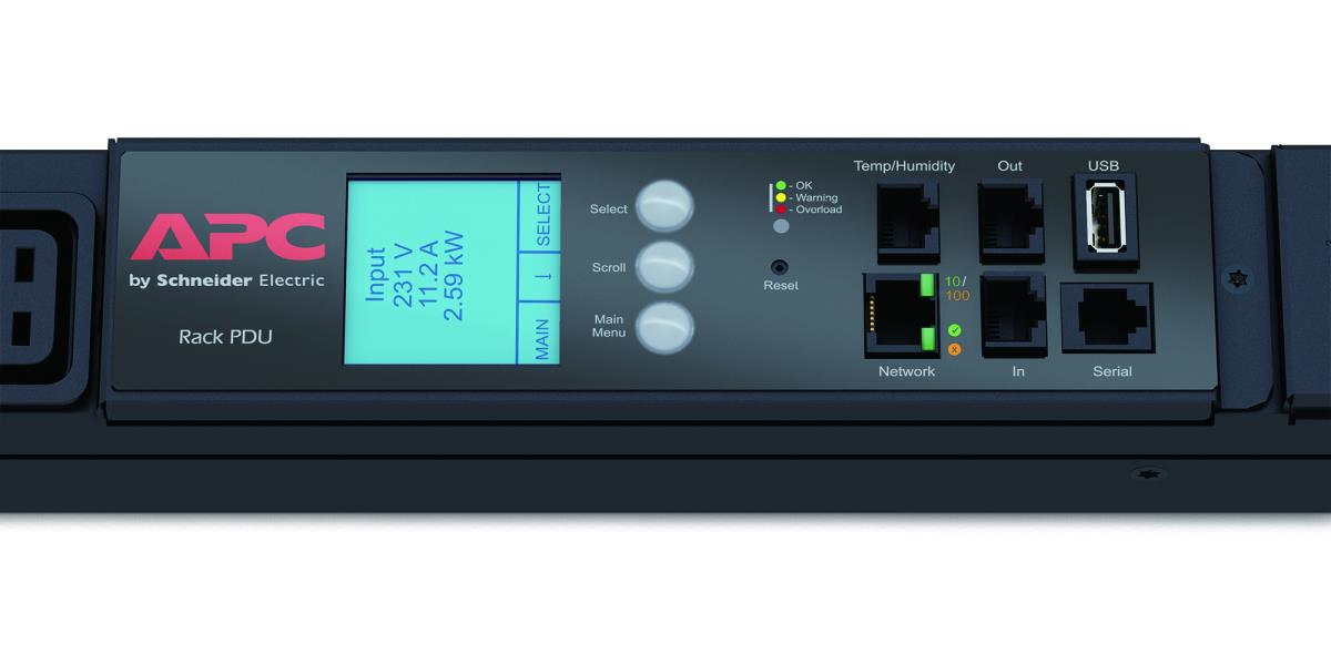 APC Metered Rack PDU 2G, ZeroU, 22.0kW(32A) 17.3kW(24A), 230V, (30) C13 & (12) C19