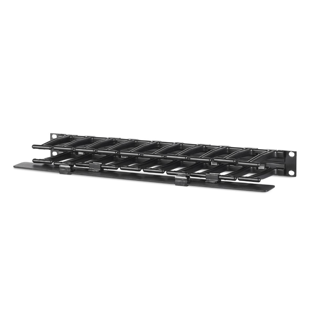 APC Horizontal Cable Manager, 1U x 4in Deep, Single-Sided with Cover