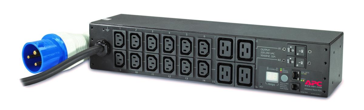 APC Rack PDU, Metered, 2U, 32A, 230V, (12) C13 & (4) C19