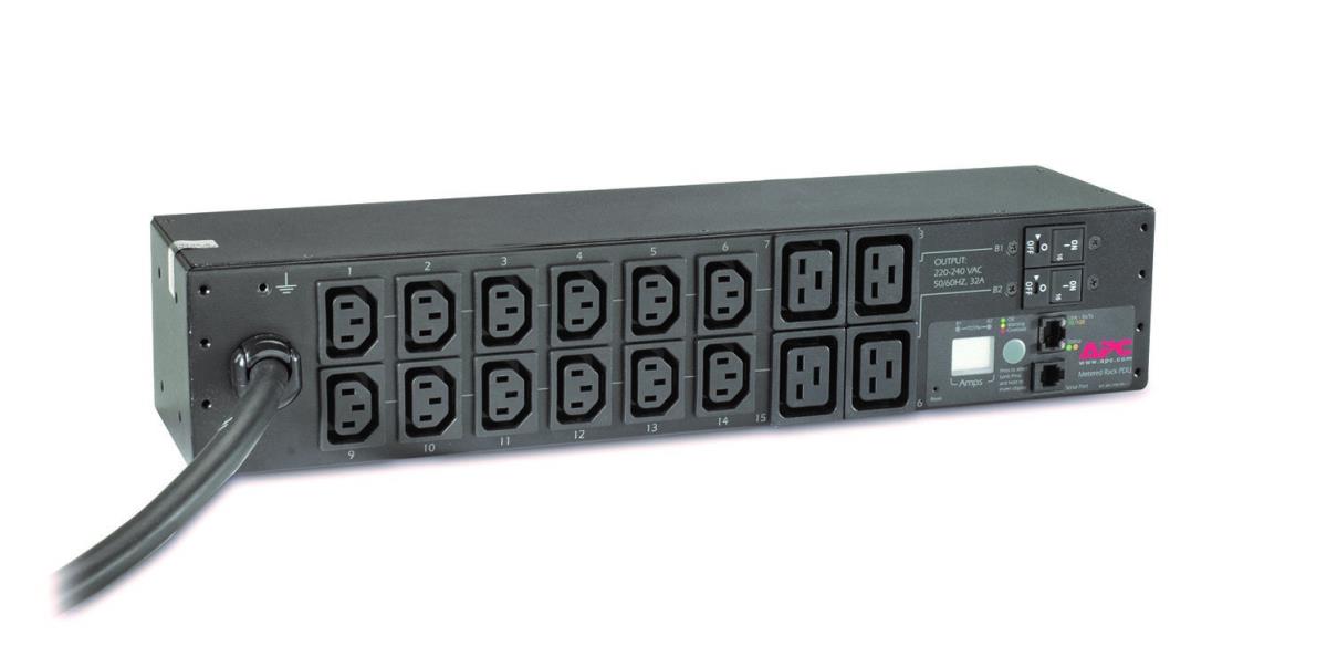 APC Rack PDU, Metered, 2U, 32A, 230V, (12) C13 & (4) C19
