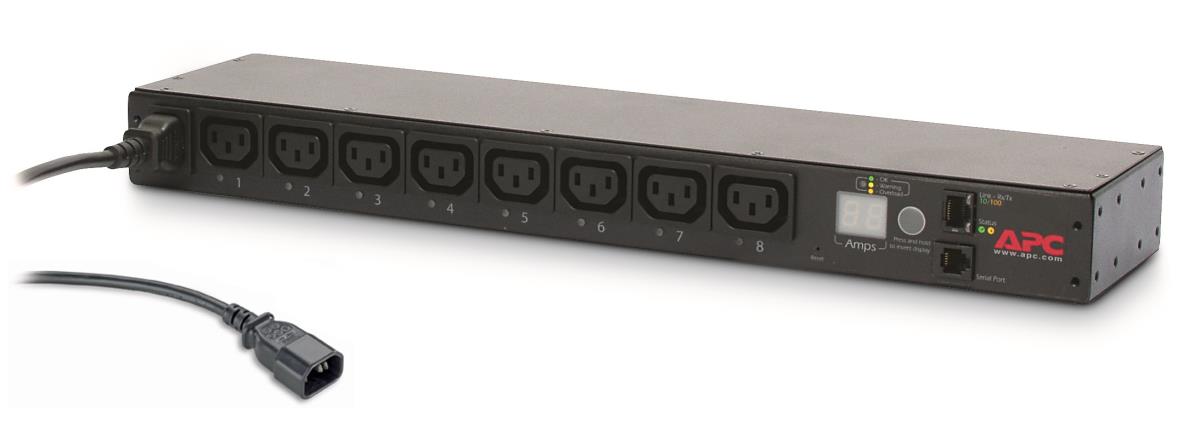 APC Rack PDU, Switched, 1U, 12A/208V, 10A/230V, (8)C13