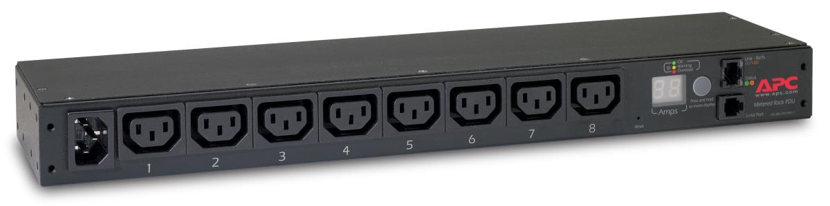 APC Rack PDU Metered 1U 12A/208V 10A/230V (8) C13