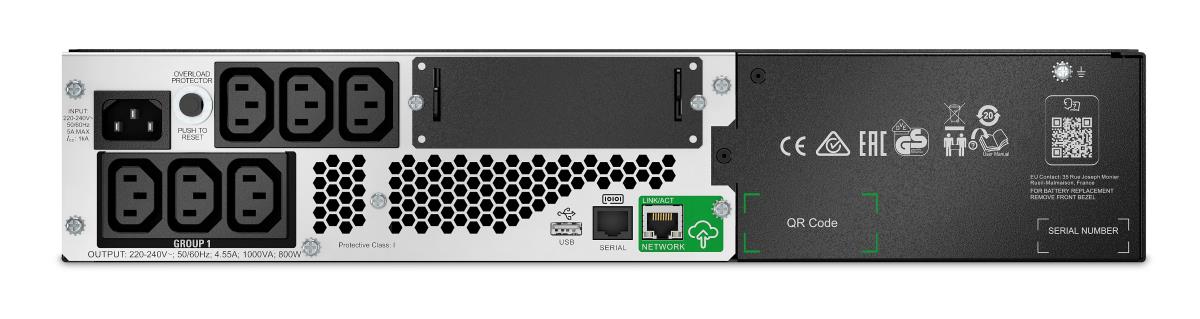 APC Smart-UPS Li-ion, Short Depth 1000VA 800Watts 230V with SmartConnect