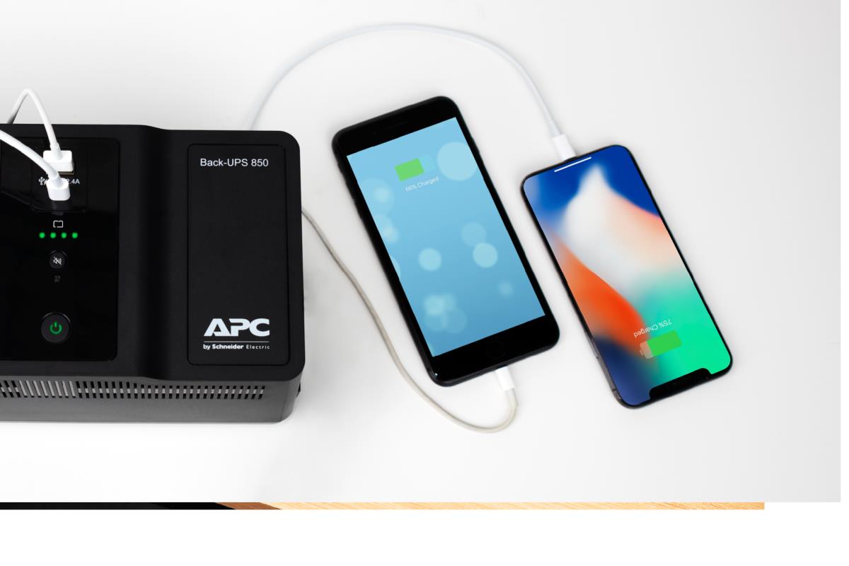 APC Back-UPS 850VA 520Watts 230V, USB Type-C and A Charging Ports - Schuko CEE 7/7P