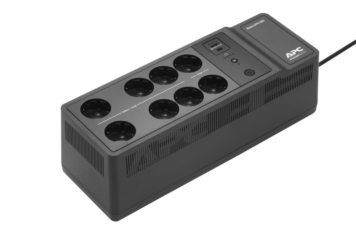 APC Back-UPS 850VA 520Watts 230V, USB Type-C and A Charging Ports - Schuko CEE 7/7P