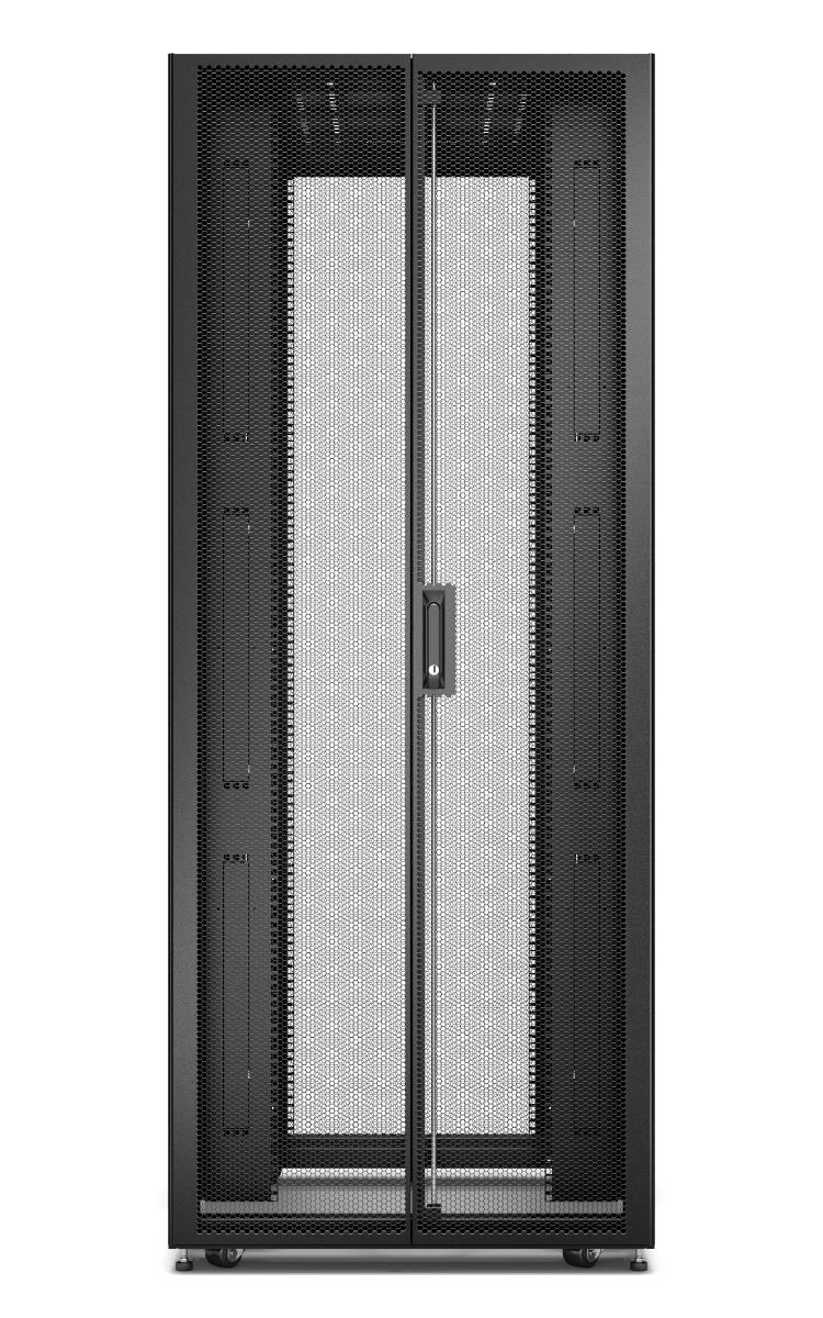 APC Easy Rack 800mm/42U/1000mm with Roof, Side Panel,Castors,Feet and 4 Brackets, No Bottom - Black