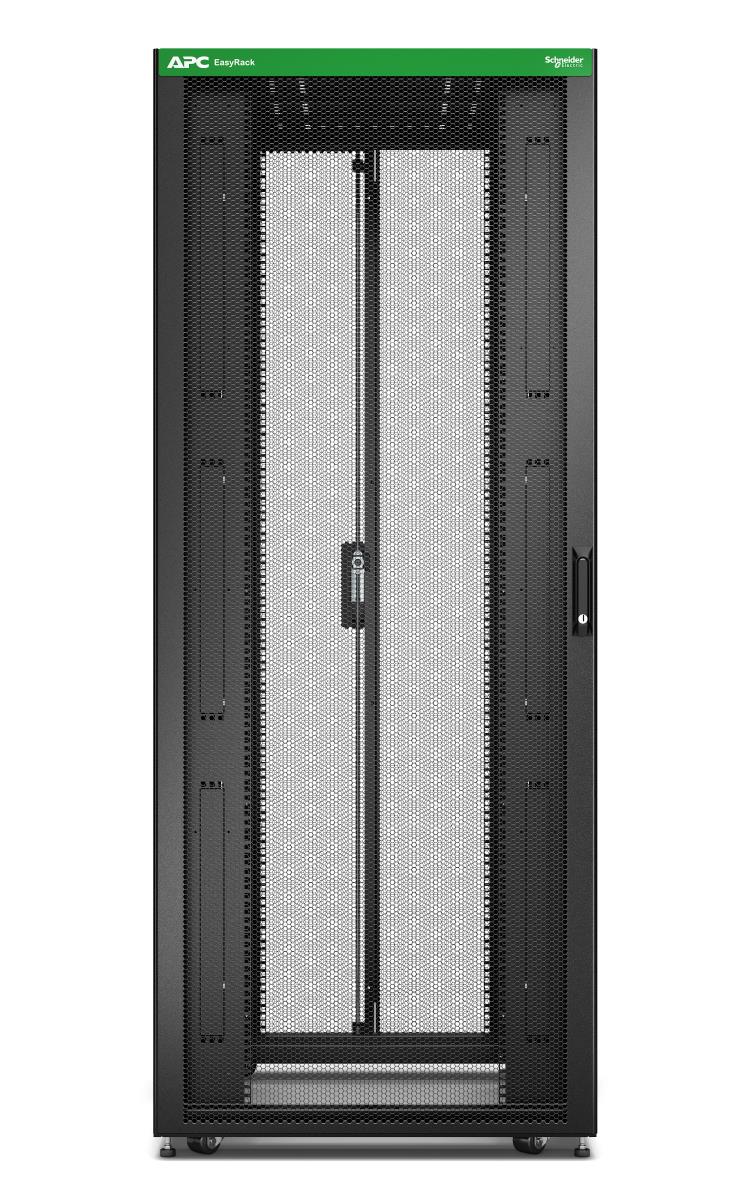 APC Easy Rack 800mm/42U/1000mm with Roof, Side Panel,Castors,Feet and 4 Brackets, No Bottom - Black