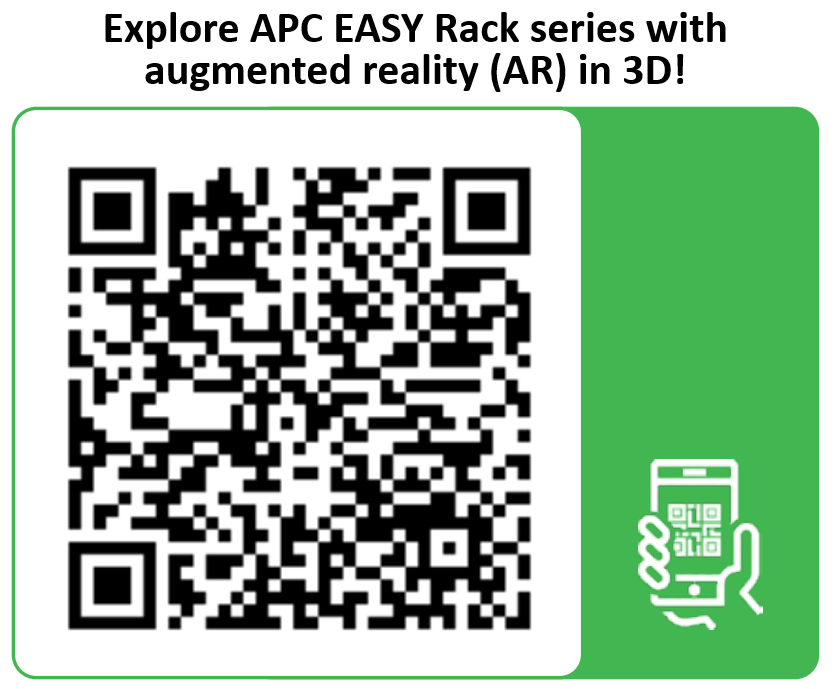 APC Easy Rack 800mm/42U/1000mm with Roof, Side Panel,Castors,Feet and 4 Brackets, No Bottom - Black