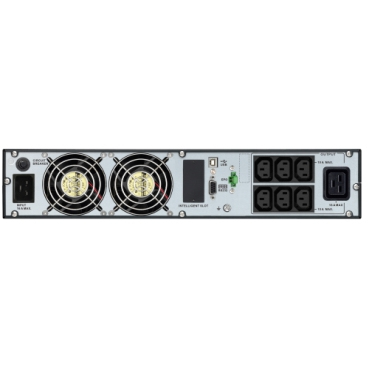 APC Easy UPS On-Line, 3kVA/2700W, RM 2U, 230V, 6x IEC C13 + 1x IEC C19 outlets, Intelligent Card Slot, LCD, W/ Rail Kit