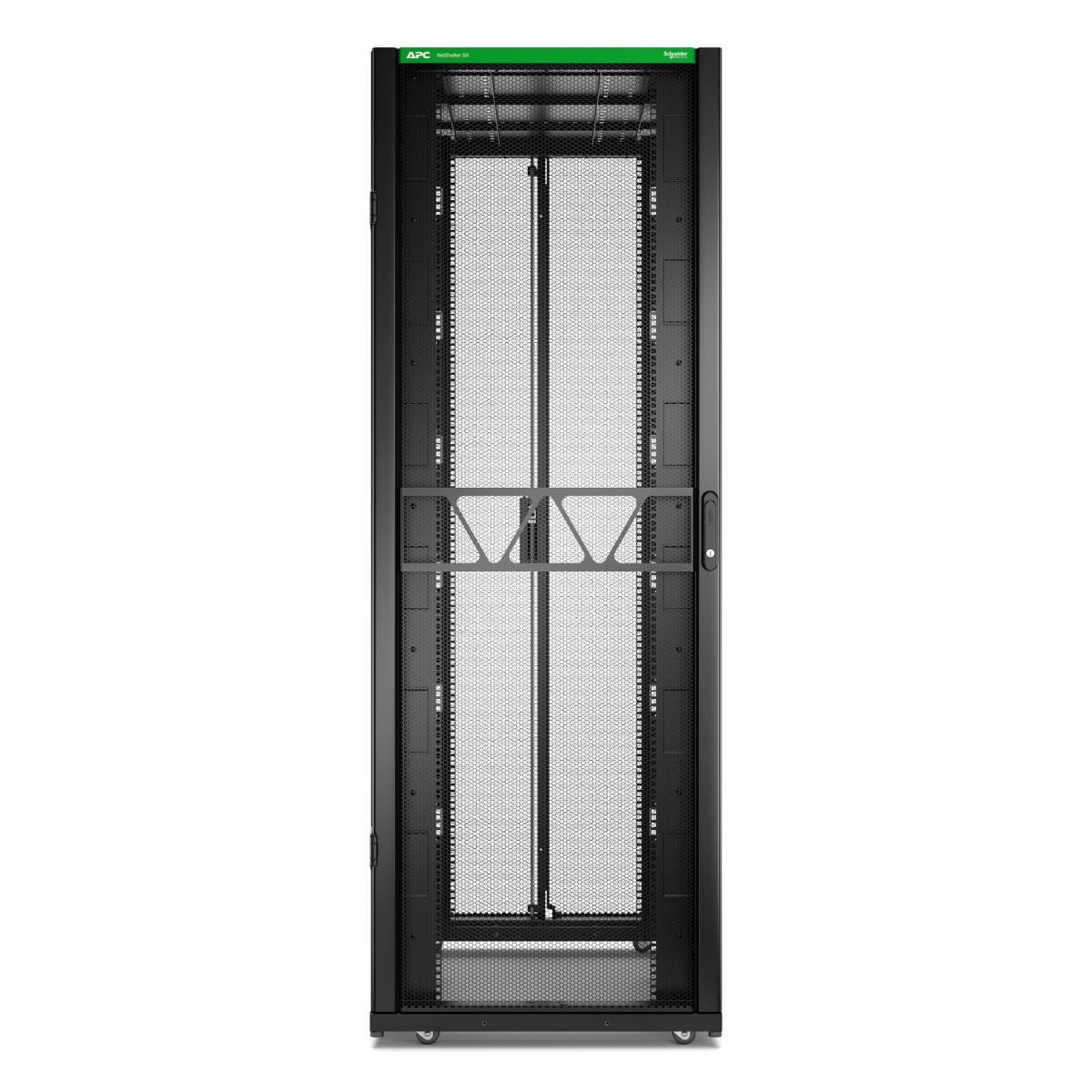 APC NetShelter SX Server Rack Gen 2, 45U, 2124H x 750W x 1200D mm, with Sides - Black