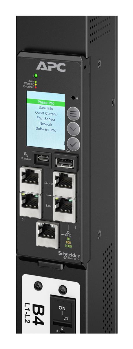 APC NetShelter Rack PDU Advanced Gen 2, Metered, 3Phase, 43.5kW 400V 63A or 34.6kW 415V 60A, 560P6, 42 Outlet