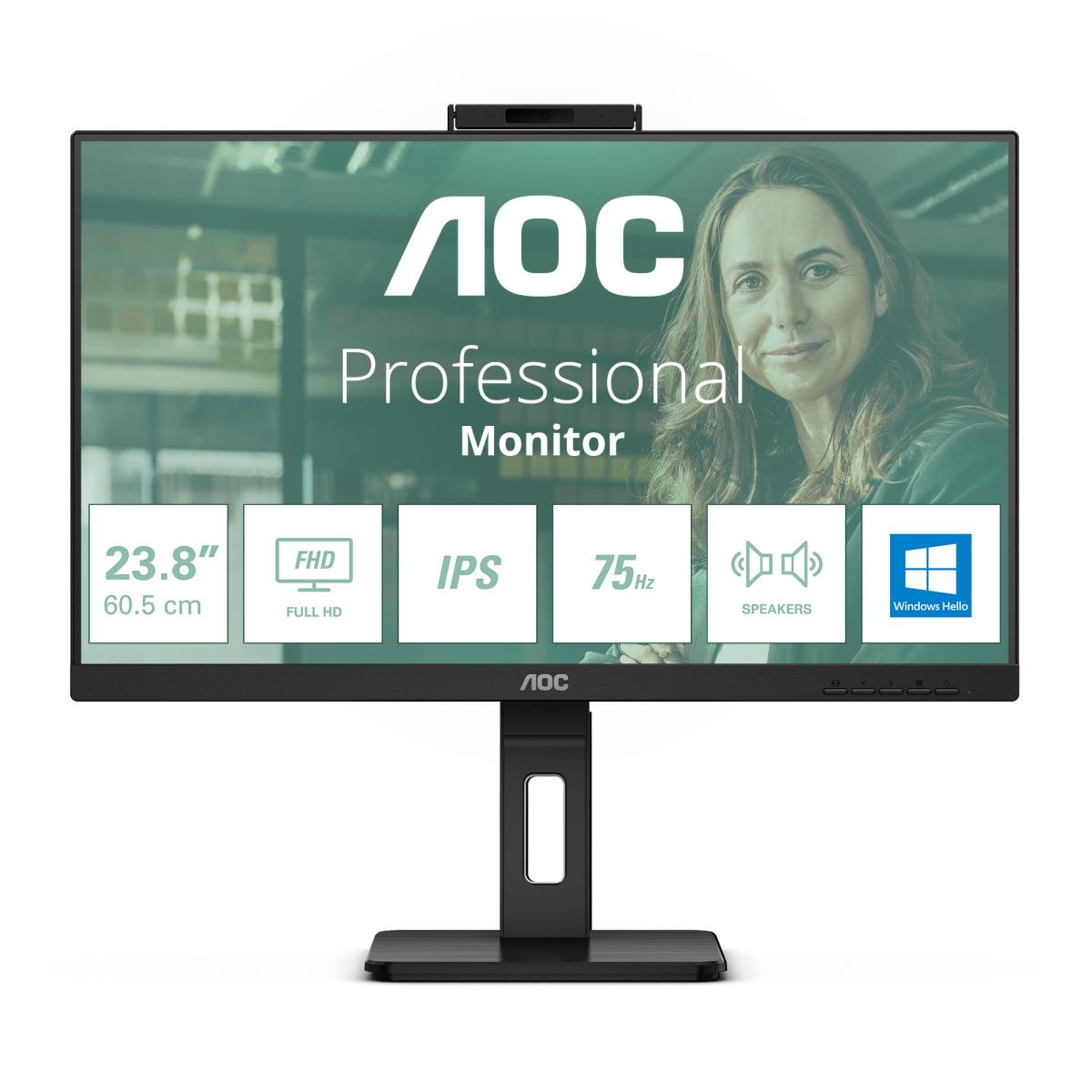 AOC Desktop USB-C Monitor - 24P3CW - 24in - 1920x1080 (Full HD) - IPS