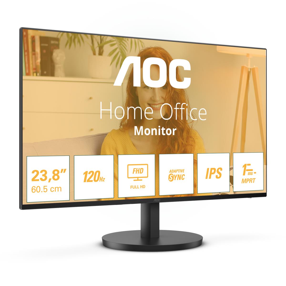 AOC Desktop Monitor - 24B3HA2 - 24in - 1920x1080 (Full HD) - IPS 1ms 100Hz
