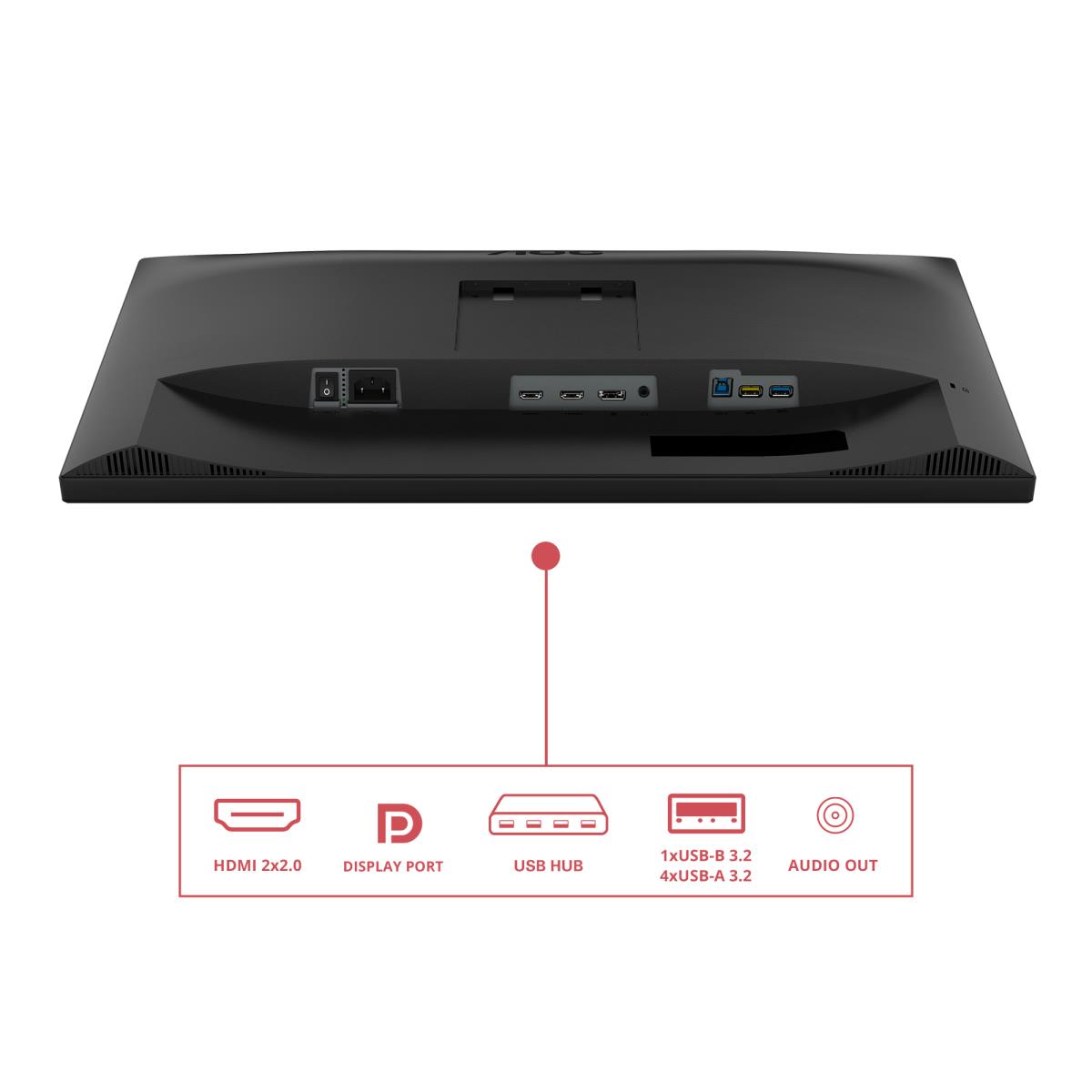 AOC Desktop USB-C Monitor - U27E3UF - 27in - 3840x2160 (4K UHD) - 4ms IPS
