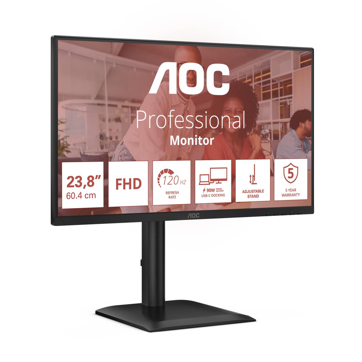 AOC Desktop Monitor - 24E4CV - 24in - 1920x1080 (full Hd) - 4ms IPS 120Hz