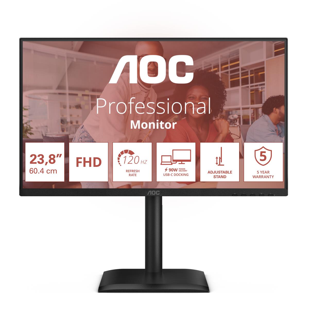 AOC Desktop Monitor - 24E4CV - 24in - 1920x1080 (full Hd) - 4ms IPS 120Hz