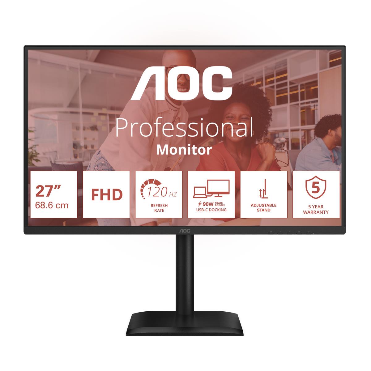 AOC Desktop Monitor - 27E4CV - 27in- 1920x1080 (Full HD) - IPS 4ms