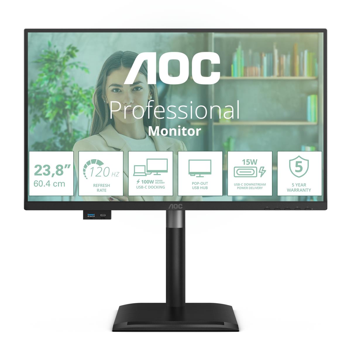 AOC Desktop Monitor - 24P4CV - 24in - 1920x1080 (Full HD) - IPS 4ms
