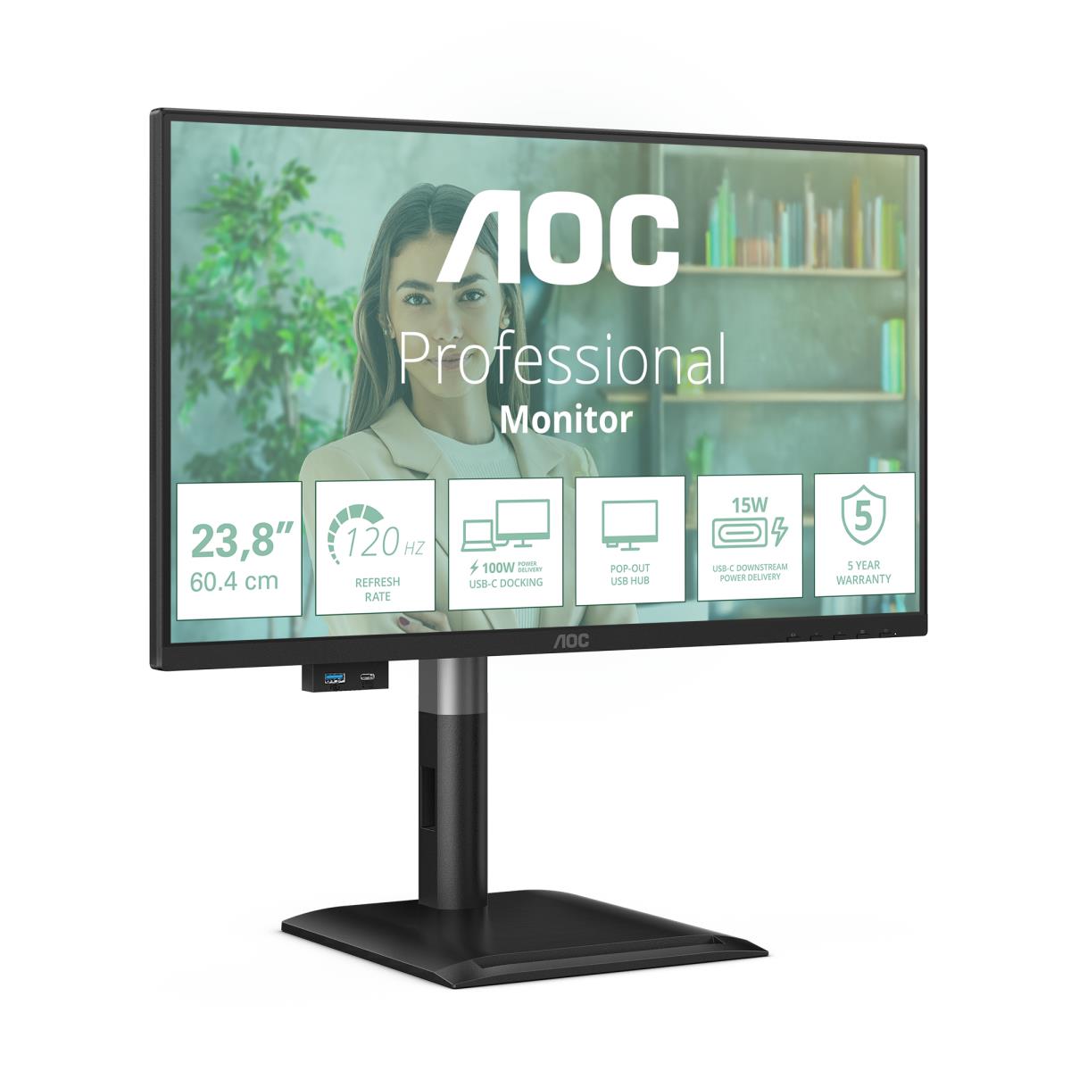 AOC Desktop Monitor - 24P4CV - 24in - 1920x1080 (Full HD) - IPS 4ms