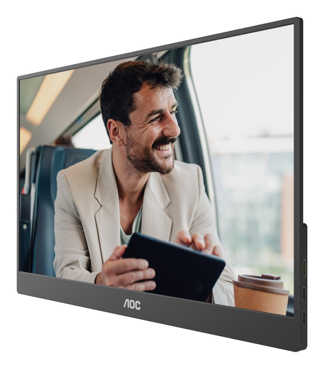 AOC Portable USB-C Monitor - 16T20E2 - 15.6in - 1920x1080 (Full HD) - IPS 4ms