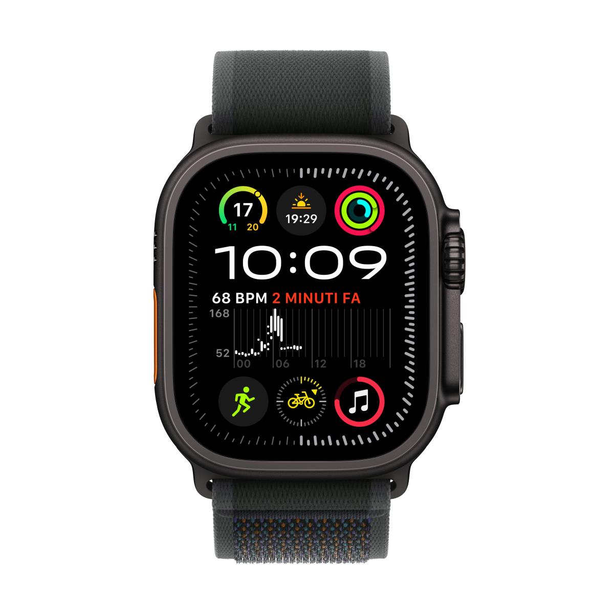 APPLE Watch Ultra 2 Gps + Cellular 49mm Black Titanium Case With Black Trail Loop - M/l (MX4V3QA/A)