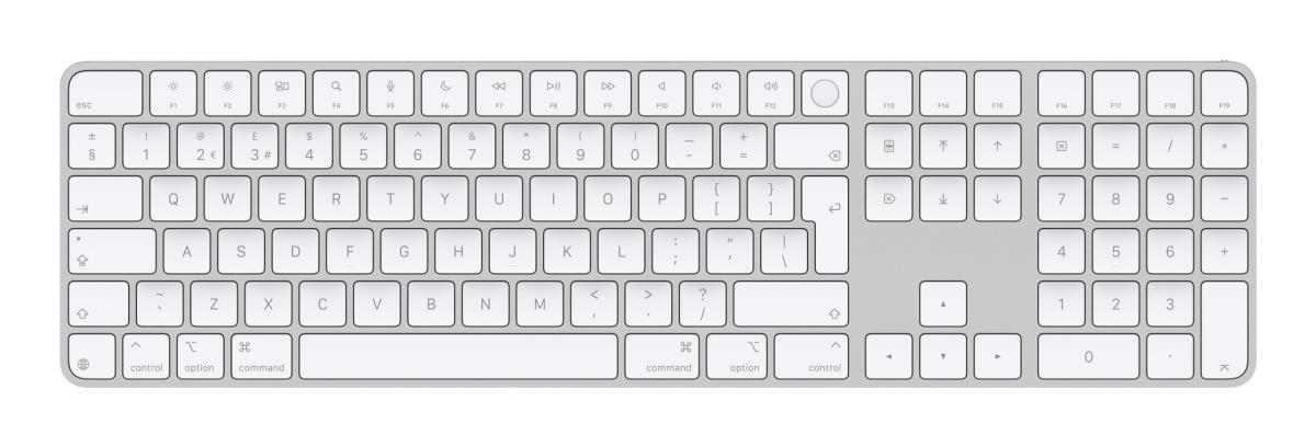 APPLE Magic Keyboard With Touch Id And Numeric Keypad For Apple Silicon - White - Qwerty British English