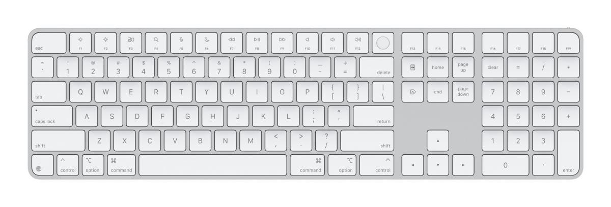 APPLE Magic Keyboard With Touch Id And Numeric Keypad For Apple Silicon - White - Qwerty Us