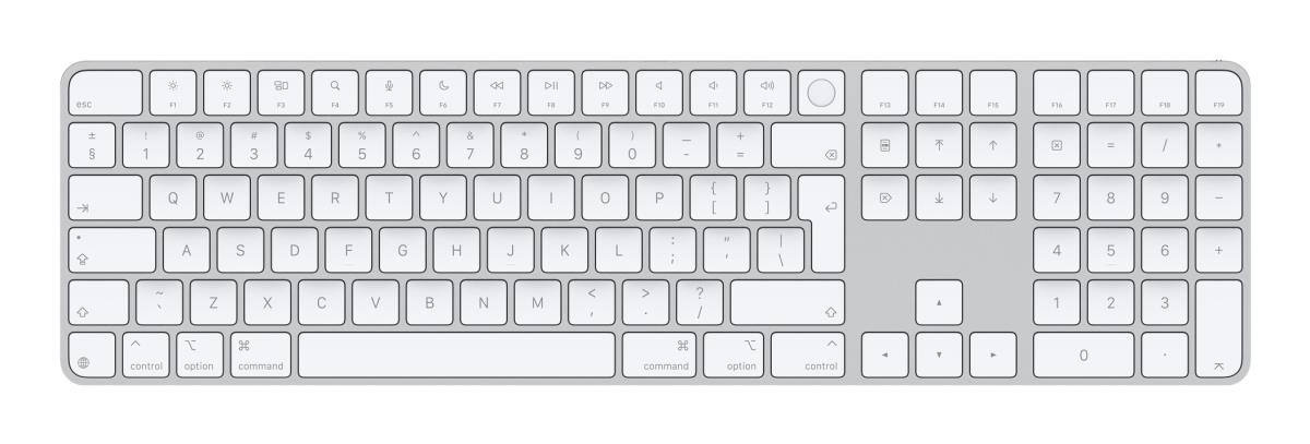 APPLE Magic Keyboard With Touch Id And Numeric Keypad For Apple Silicon - White - Qwerty Us Int'l