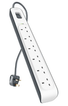 BELKIN 6 Way Surge Protection Strip - 2m (bsv603af2m)