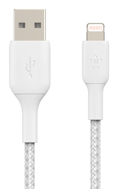 BELKIN Lightning To USB-a Cable Braided 1m White