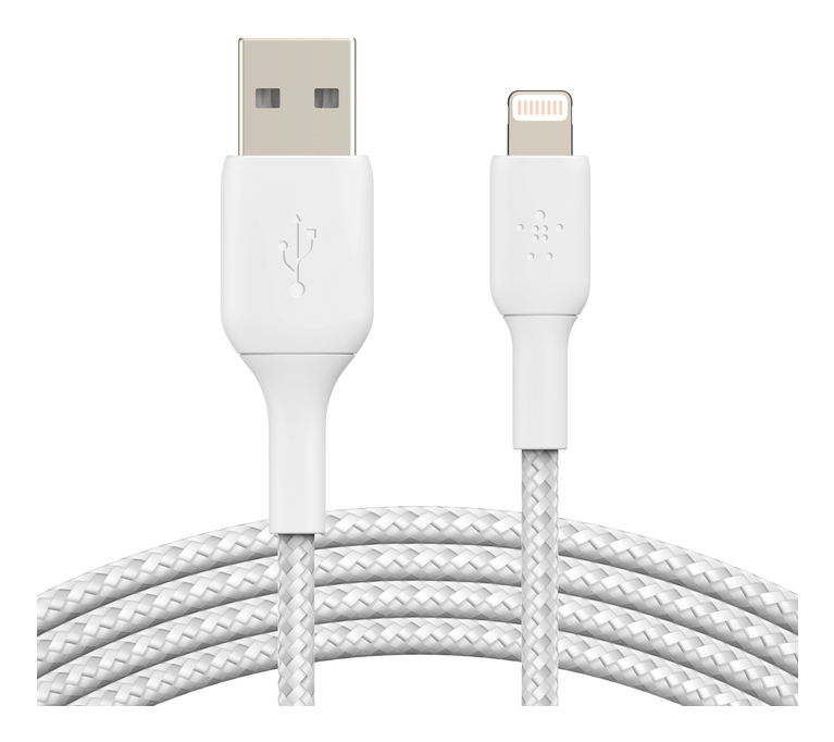 BELKIN Lightning To USB-a Cable Braided 1m White