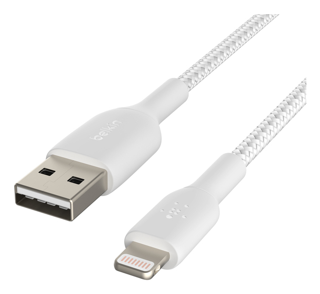 BELKIN Lightning To USB-a Cable Braided 1m White