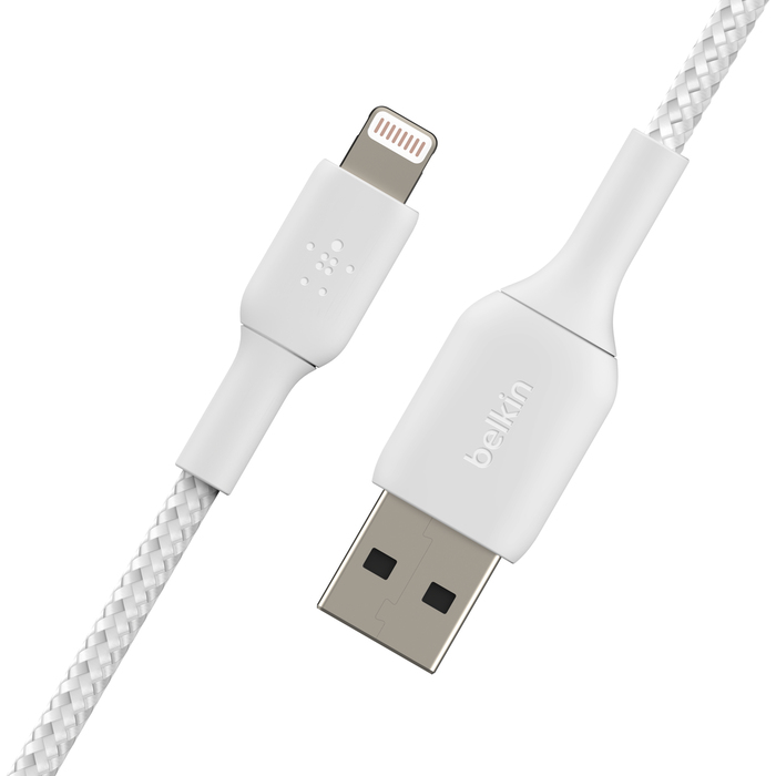 BELKIN Lightning To USB-a Cable Braided 1m White