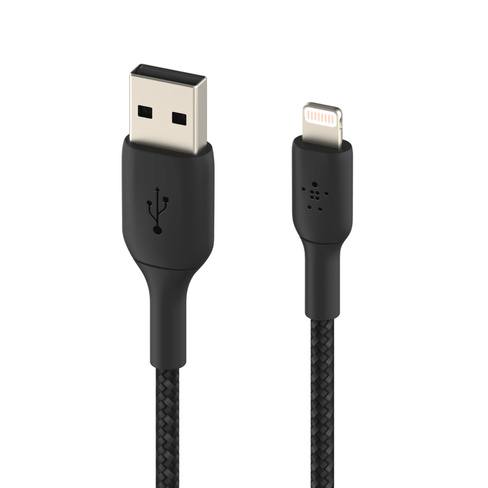 BELKIN Lightning>USB-a Cable Braid 0.15m Black
