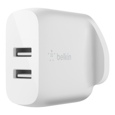 BELKIN Dual USB-a Wall Charger/ 12w X2 White