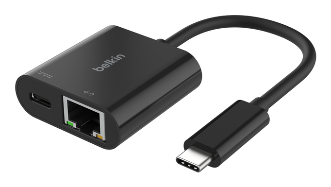 BELKIN USB-c To Ethernet + Charge Adapter 100w Pd