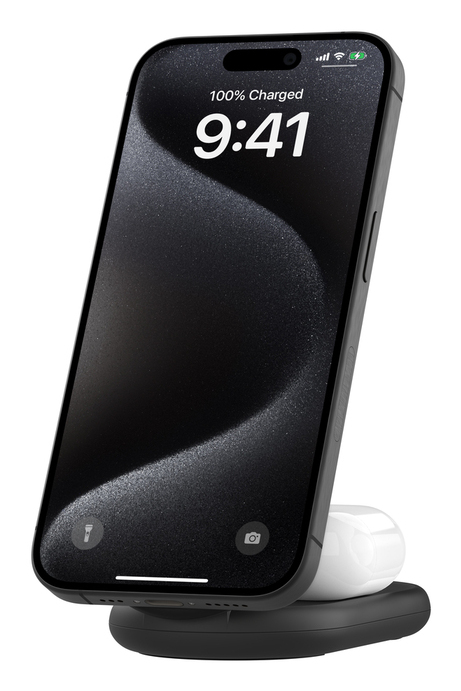 BELKIN Boost Charge Qi2 15w Magnetic 2in1 Stand Black