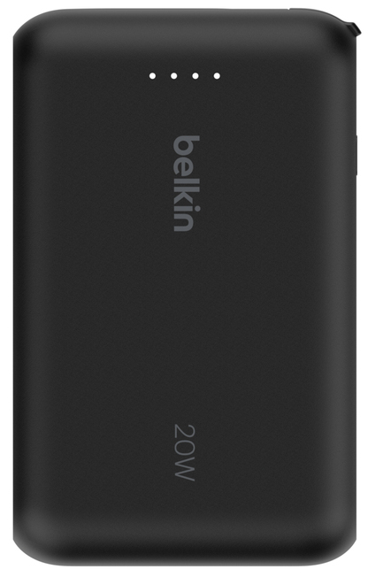 BELKIN 10k Pd20w Integrated USB-c Cable Power Bank Black