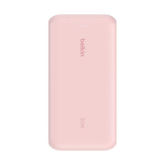 BELKIN 20k Pd30w Integrated USB-c Cable Power Bank Pink