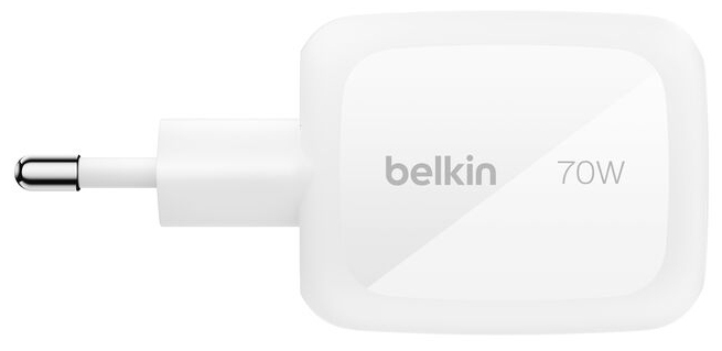 BELKIN Wall Charger - Boostcharge Pro - 2 X USB-c Gan 65w Pd 3.0 Pps - White