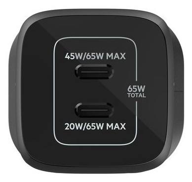 BELKIN Wall Charger - Gaming - 65w Dual Gan USB-c - Black For Nintendo Switch 2