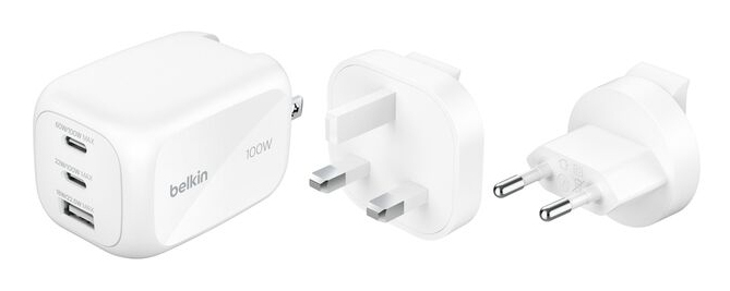 BELKIN Wall Charger - Boostcharge - 2 X USB-c 1 USB-a 100w - White