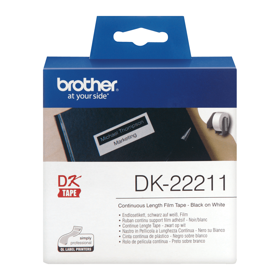 BROTHER Continuous Film 29mm White 15.24m (dk-22211)