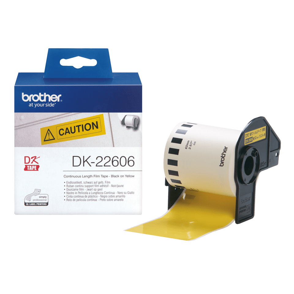 BROTHER Continuous Film 62mm Yellow 15.24m (dk-22606)