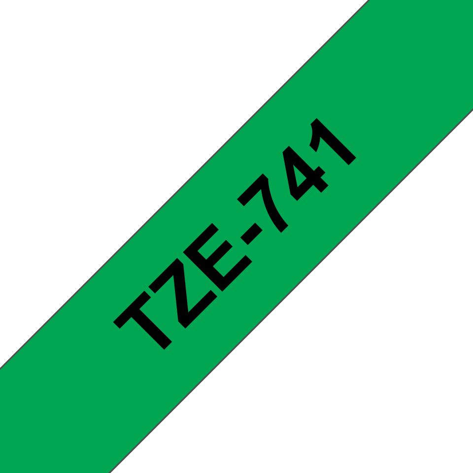 BROTHER Tape 18mm Lami Black On Green (tze-741)