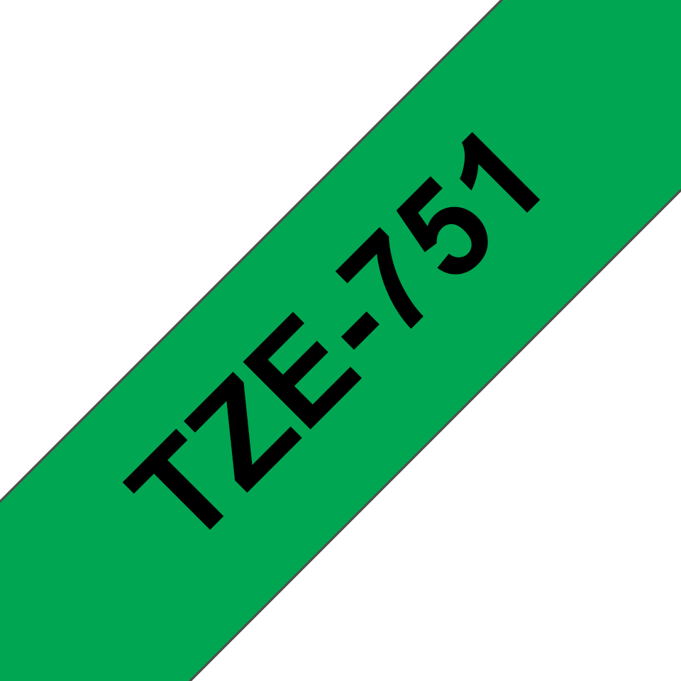 BROTHER Tape 24mm Lami Black On Green (tze-751)