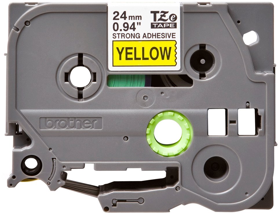 BROTHER Tape 24mm Black On Yellow Strong Adhesive (tze-s651)