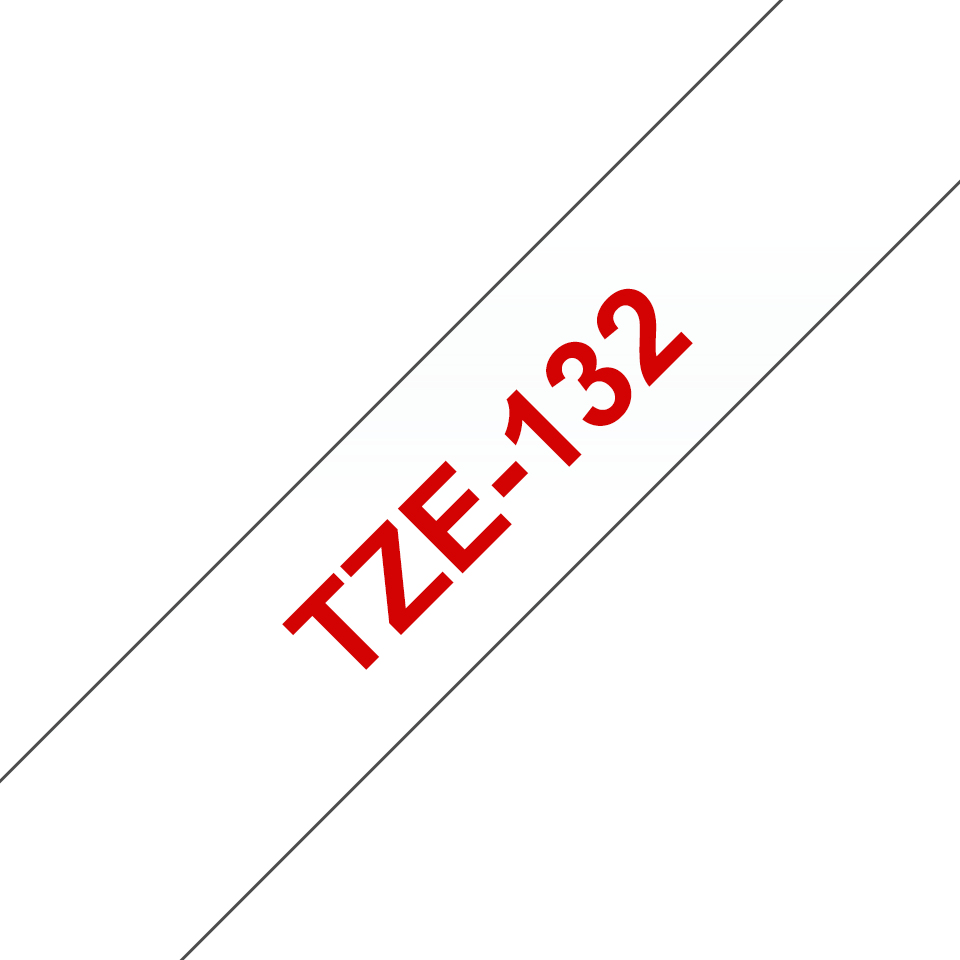 BROTHER Tape 12mm Lami Red On Clear (tze-132)